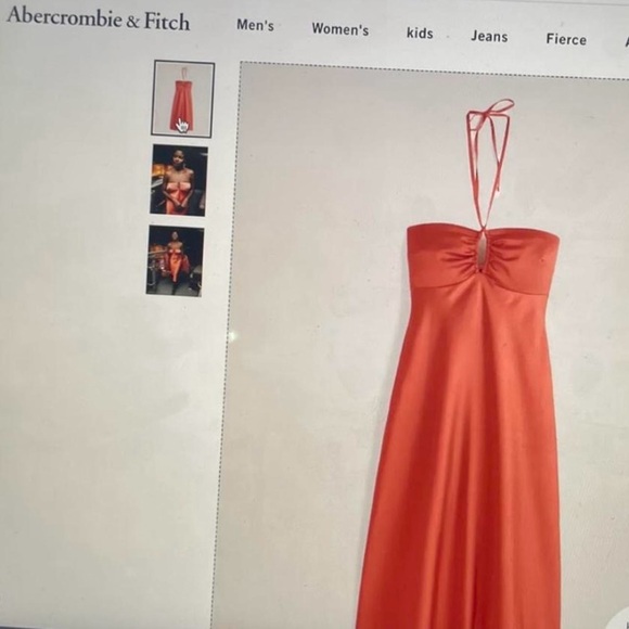 Abercrombie & Fitch Strapless Orange Dress - Picture 1 of 3